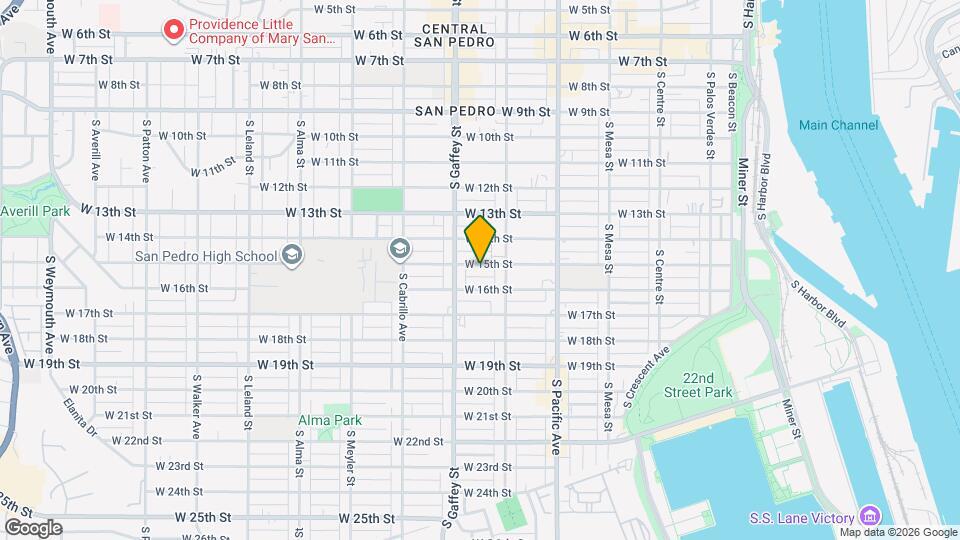 651 W 15th St Map and Location Details