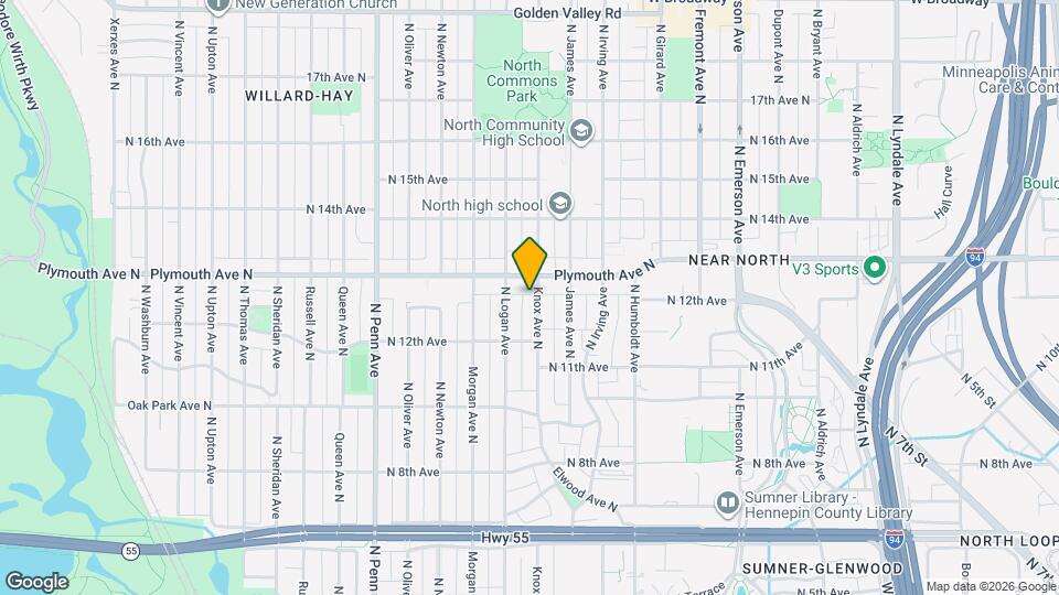 1239 Knox Ave N Mapa y Detalles de la Ubicación