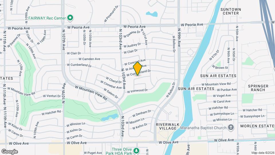 10144 W Cheryl Dr Map and Location Details