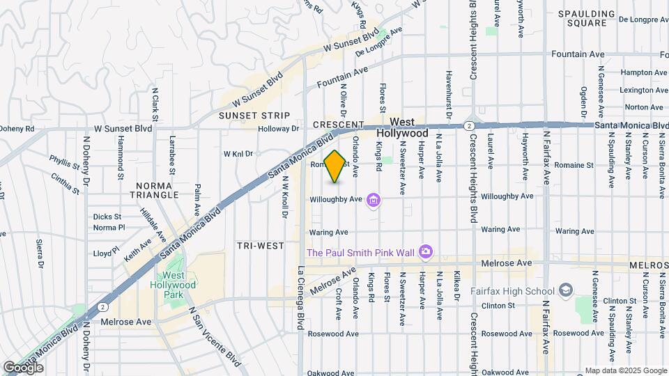 919 N Croft Ave Map and Location Details