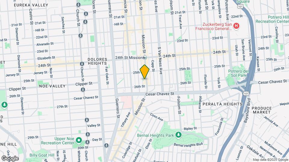 2960 Mission St Mapa y Detalles de la Ubicación