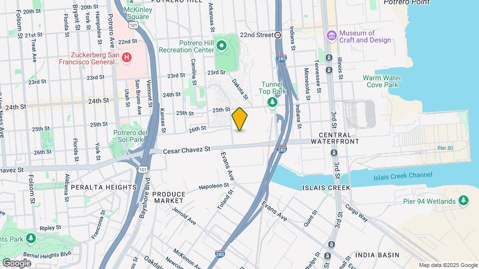 1250 Missouri St Map and Location Details