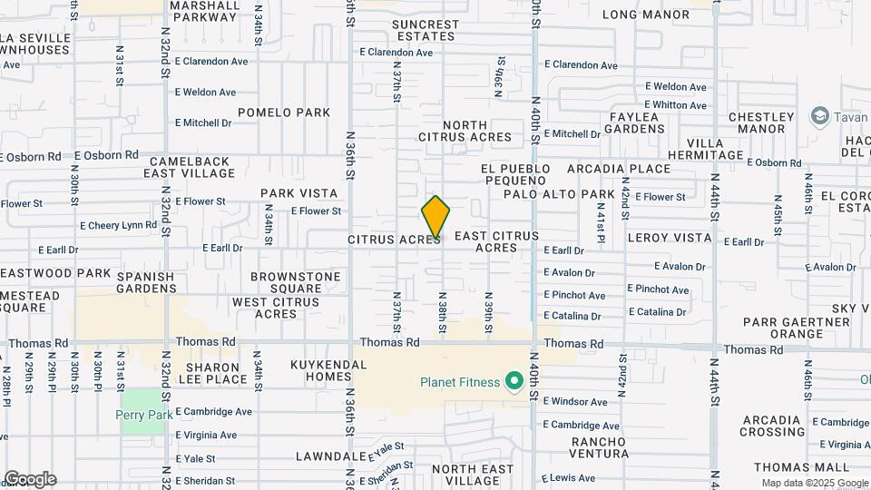 3746 E Earll Dr Mapa y Detalles de la Ubicación