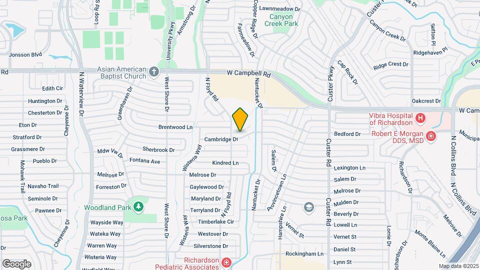642 Cambridge Dr Map and Location Details