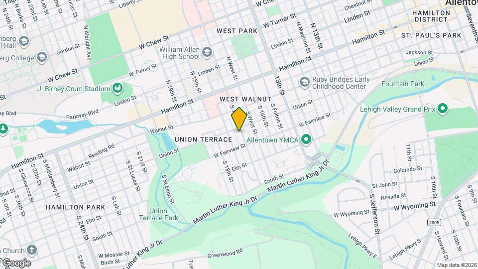 210 1/2 S 17th St, Unit 2 Map and Location Details