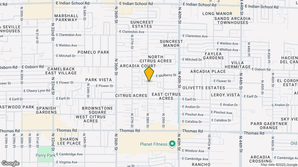 3804 E Monterey Wy Mapa y Detalles de la Ubicación