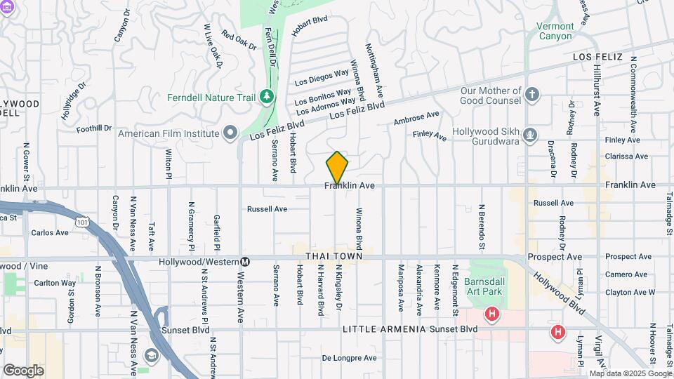 1858 N Kingsley Dr Map and Location Details