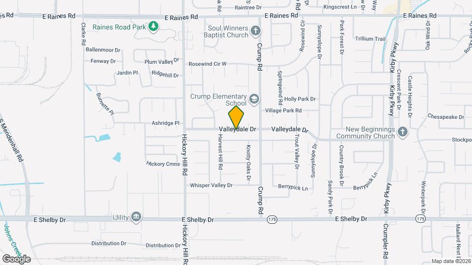 6045 Valleydale Dr Map and Location Details