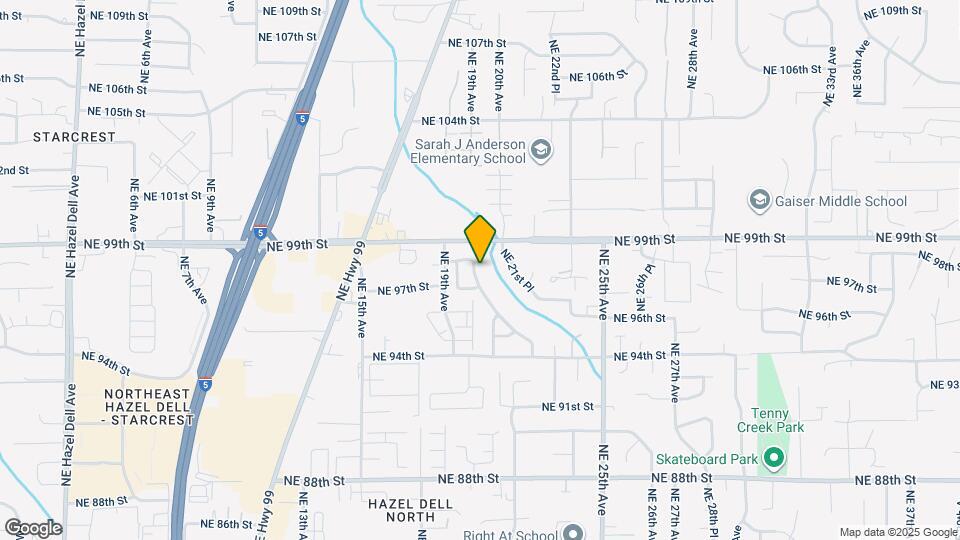 9713 NE Tenny Creek Dr Map and Location Details