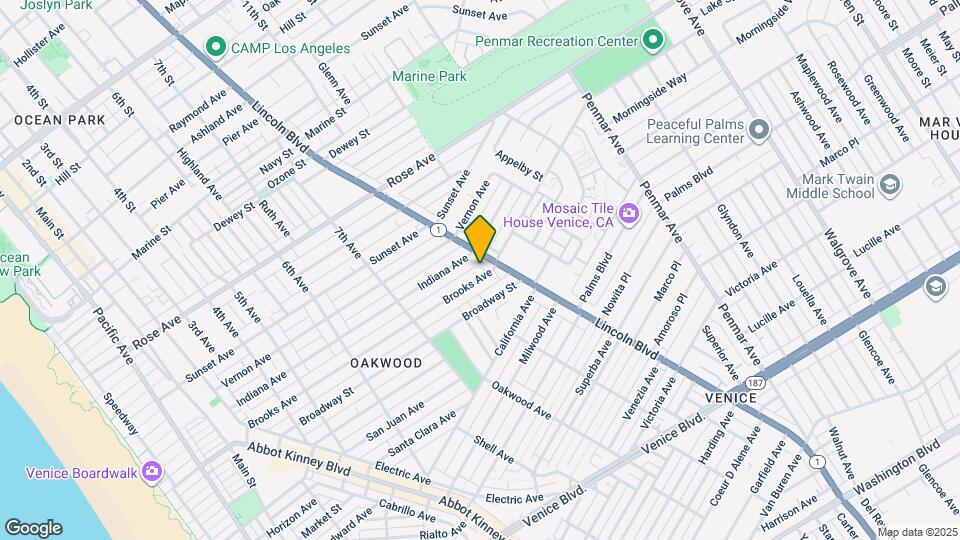 845 Brooks Ave, Unit Venice Beach 2Bd2Ba Condo Map and Location Details