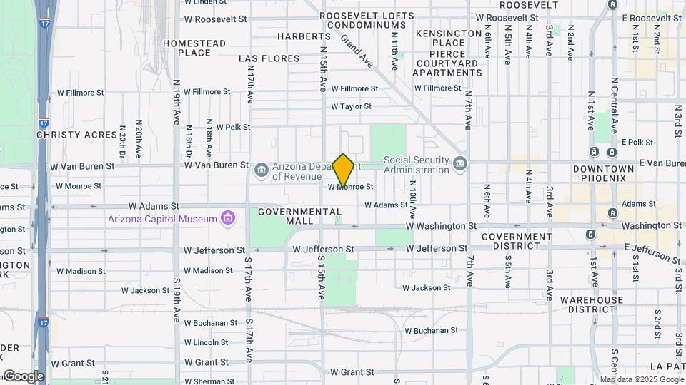 1317 W Monroe St Map and Location Details