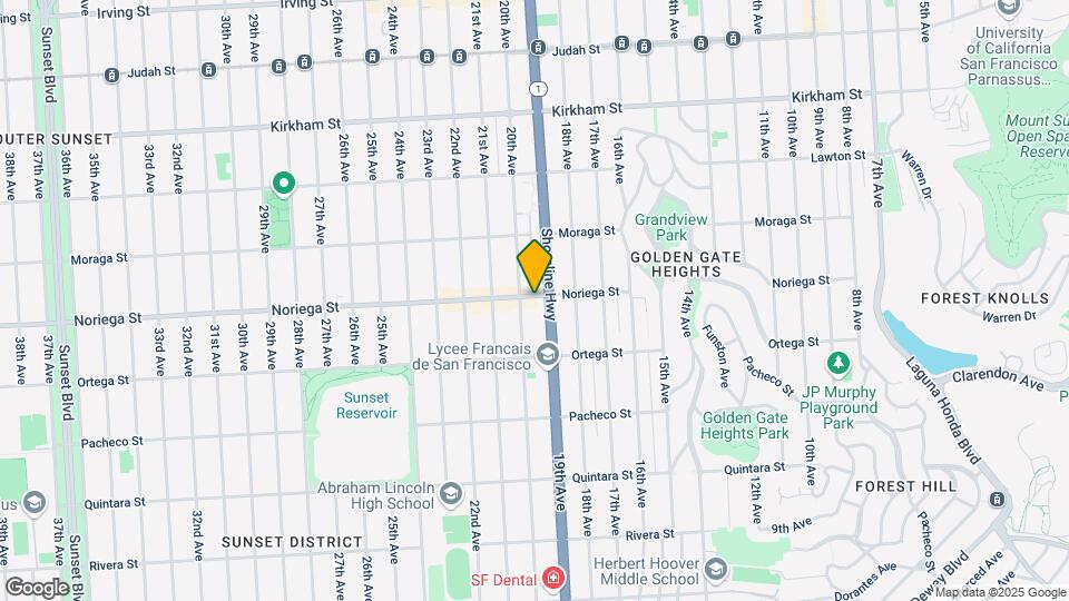 1233-1239 Noriega St Mapa y Detalles de la Ubicación