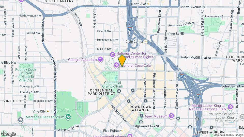 285 Centennial Olympic Park Dr NW Map and Location Details