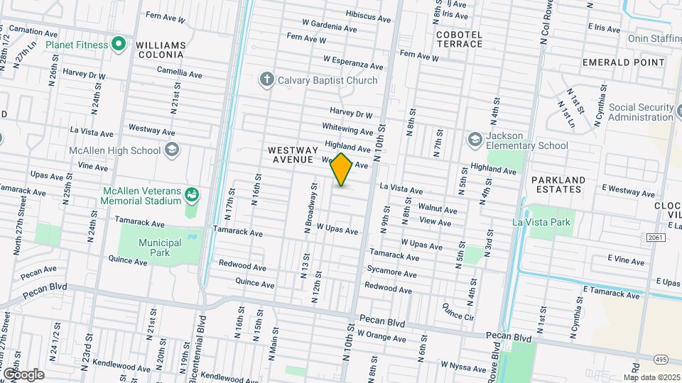 1110 Walnut Ave Map and Location Details