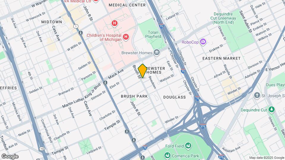 3402 Brush St, Unit 1 Map and Location Details