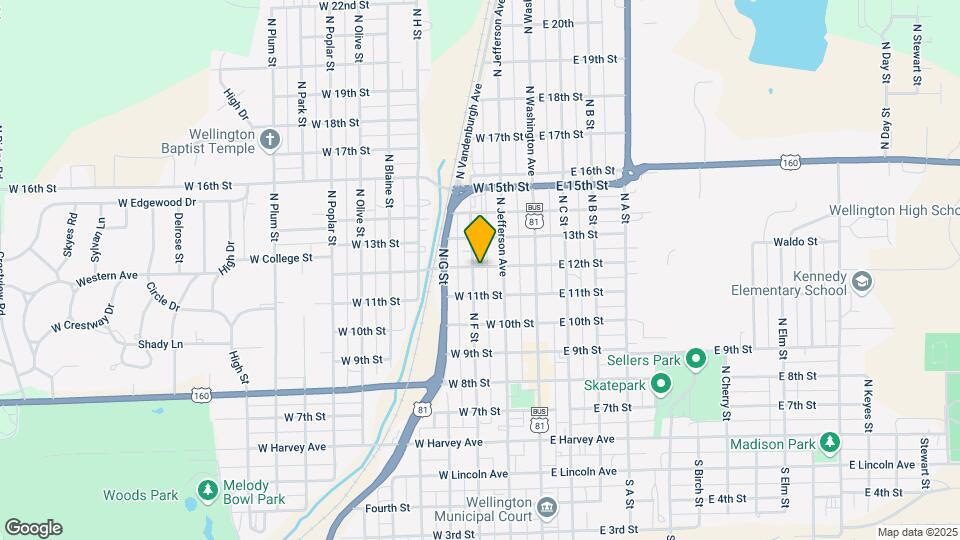 623 N F St Map and Location Details
