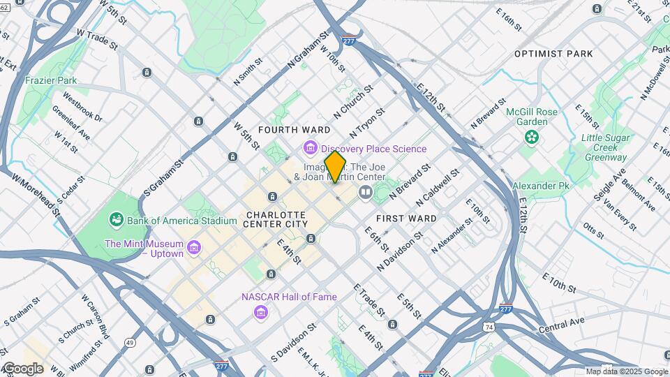 300 N College St. High-Rise Apartments Map and Location Details