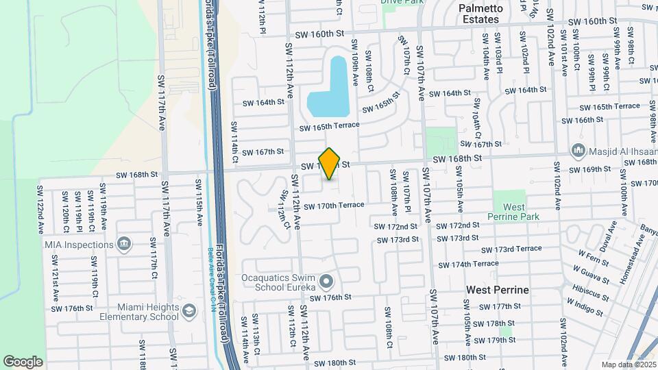 10965 SW 169th Terrace Map and Location Details