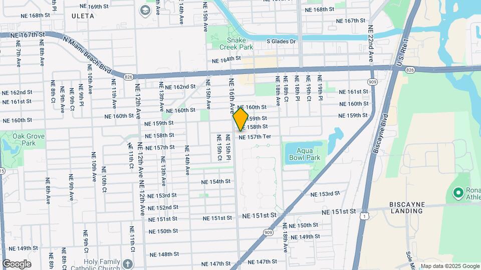 1617 NE 157th Ter Map and Location Details