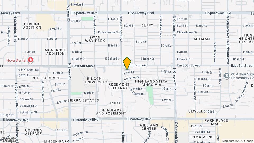 5121 E 6th St Map and Location Details