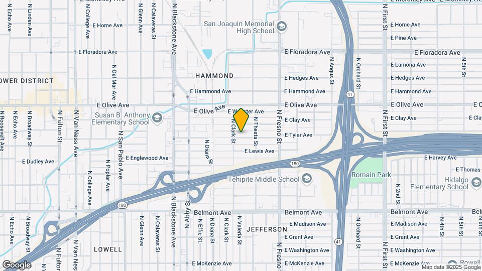 2225 E Tyler Ave Mapa y Detalles de la Ubicación
