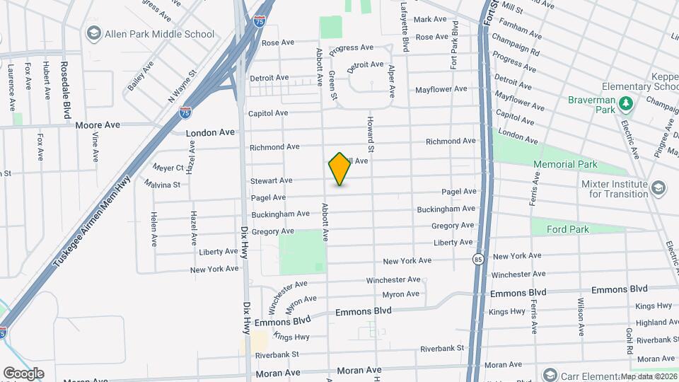 1670 Pagel Ave Map and Location Details