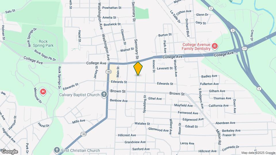 1615 Seminary St Map and Location Details