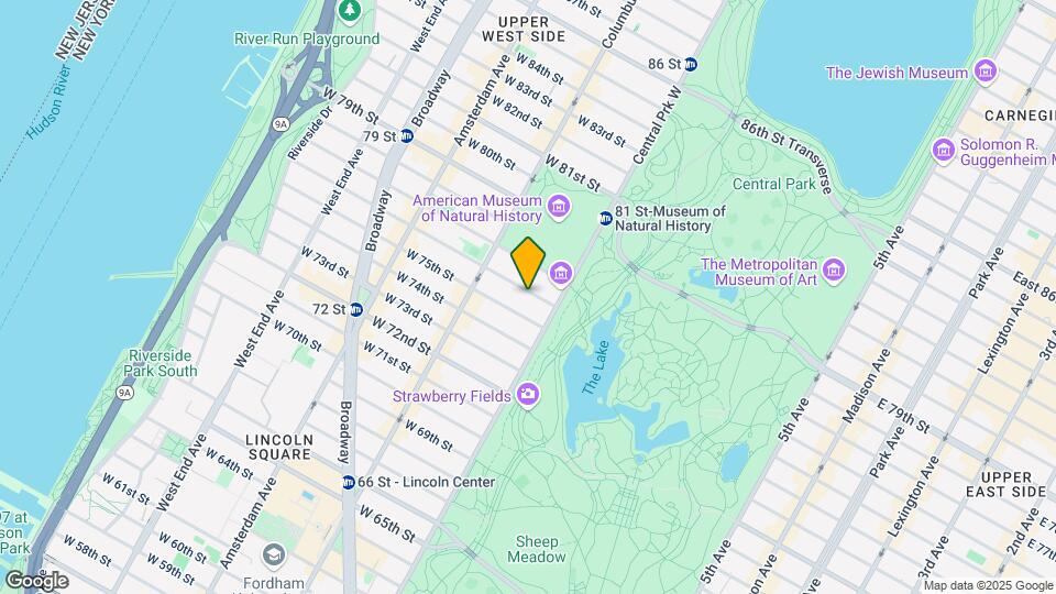 16 W 76th St Mapa y Detalles de la Ubicación