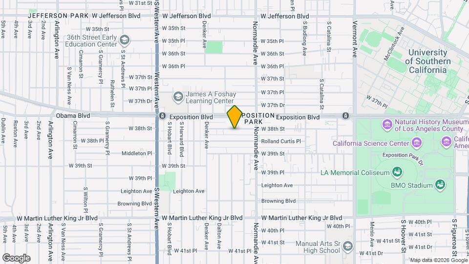 1360 W 38th St Map and Location Details