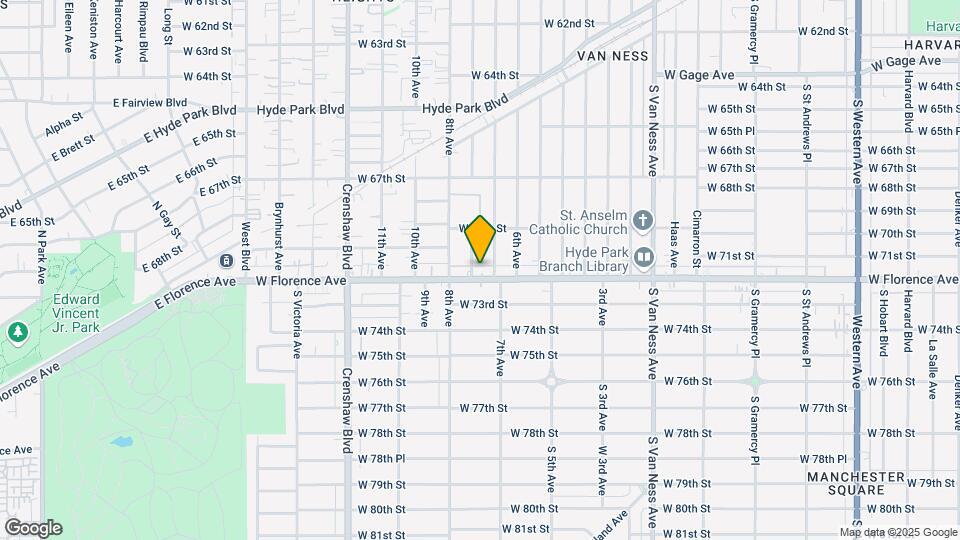2917 W Florence Ave Map and Location Details