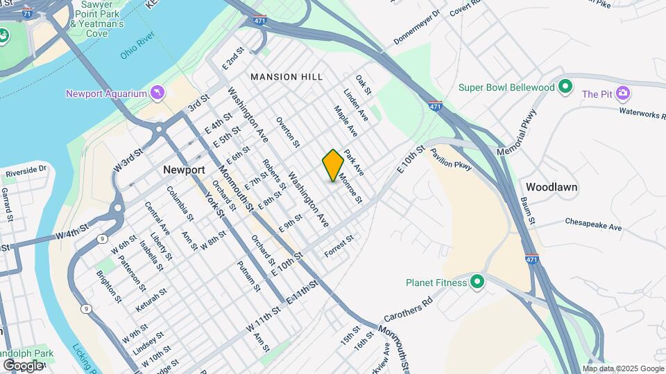 843 Overton St Map and Location Details