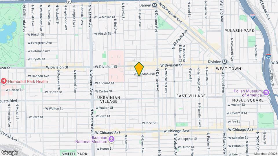 1114 N Hoyne Ave Map and Location Details