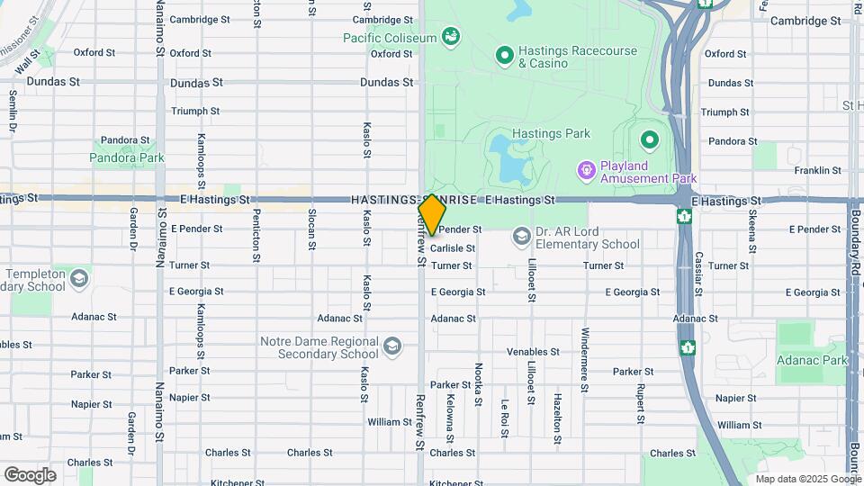 2910 Pender St E Map and Location Details