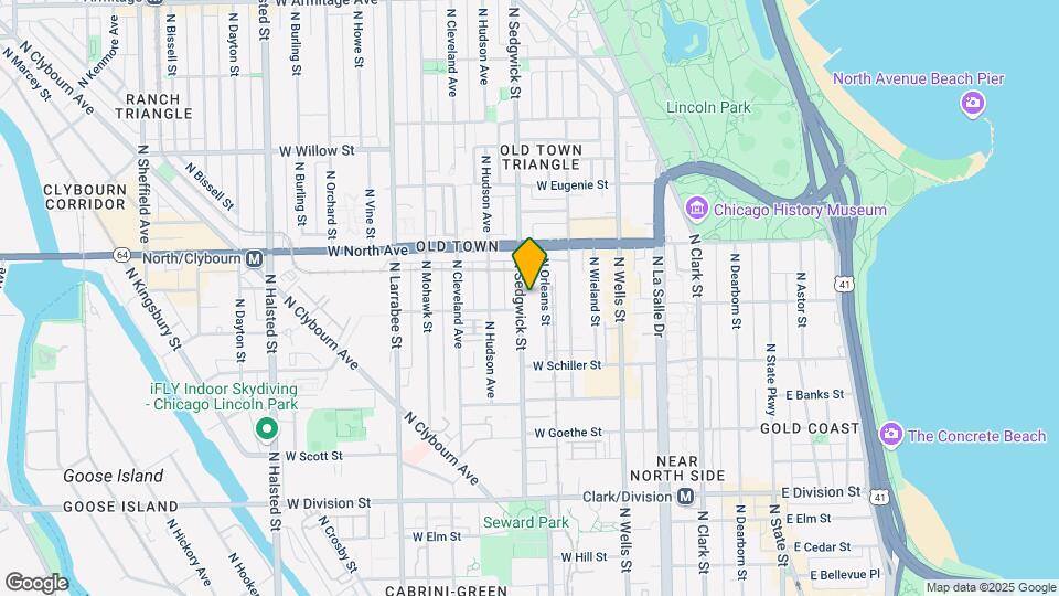 1509 N Sedgwick St Map and Location Details