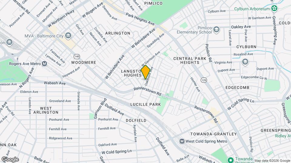 3708 Oakmont Ave Map and Location Details