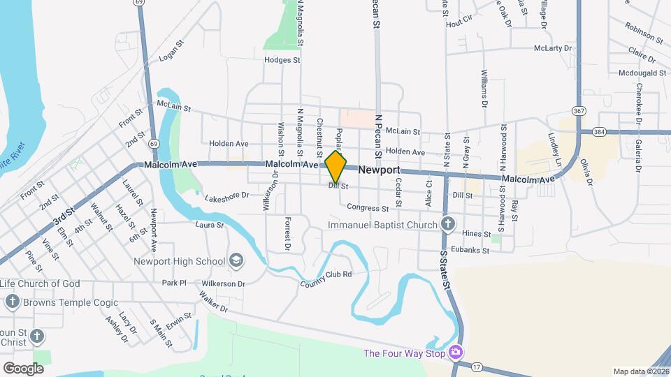 201 S Poplar St Map and Location Details