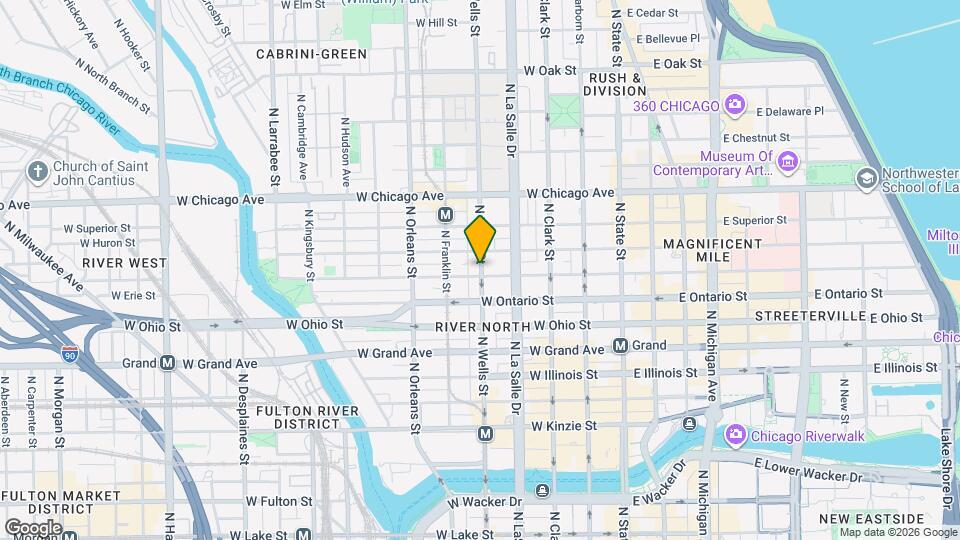 624 N Wells St Map and Location Details