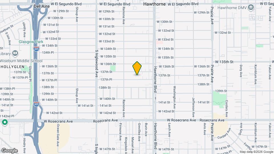 4515 W 137th Pl Map and Location Details