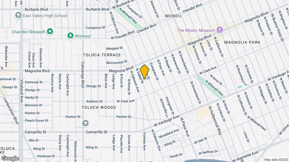 848 N Valley St Map and Location Details
