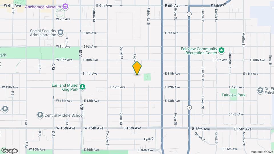 1101 Eagle St Map and Location Details