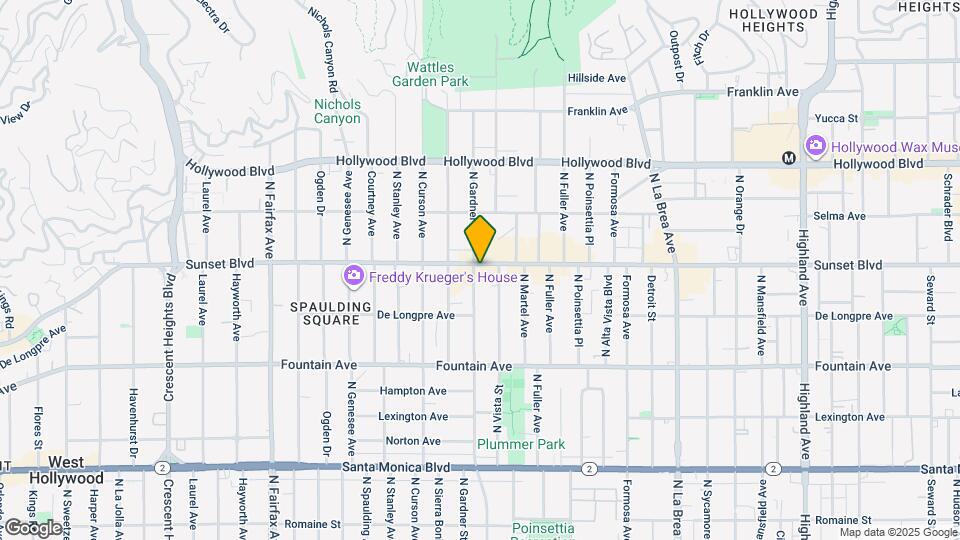 7424 1/2 Sunset Blvd, Unit 7424 Sunset , upstairs Map and Location Details