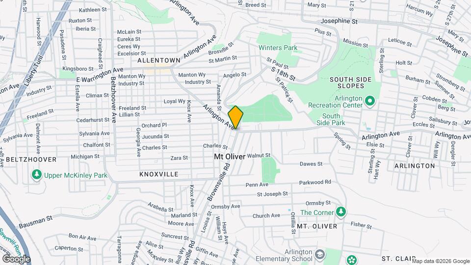 104 Brownsville Rd Map and Location Details