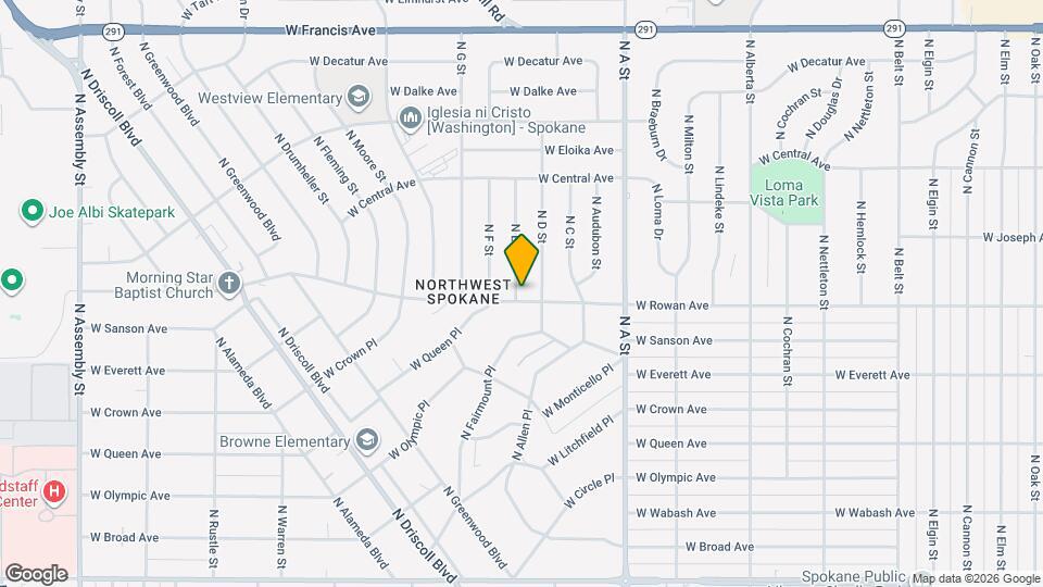 3118 W Rowan Ave Map and Location Details