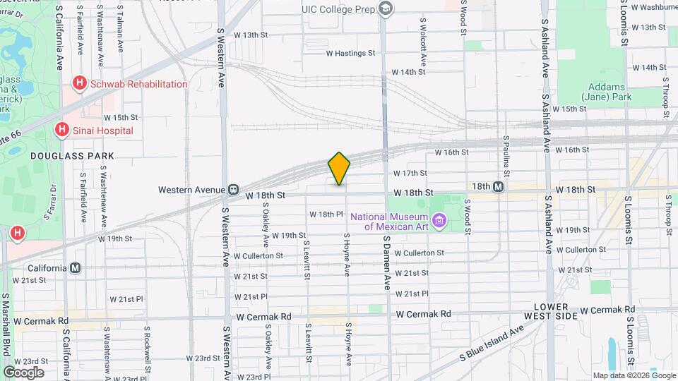2108 W 18th St, Unit Spacious two-bed in Pilsen Map and Location Details