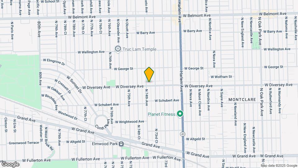 7342 W Diversey Ave Map and Location Details