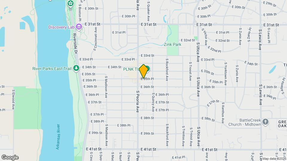 1314 E 35th Pl Map and Location Details