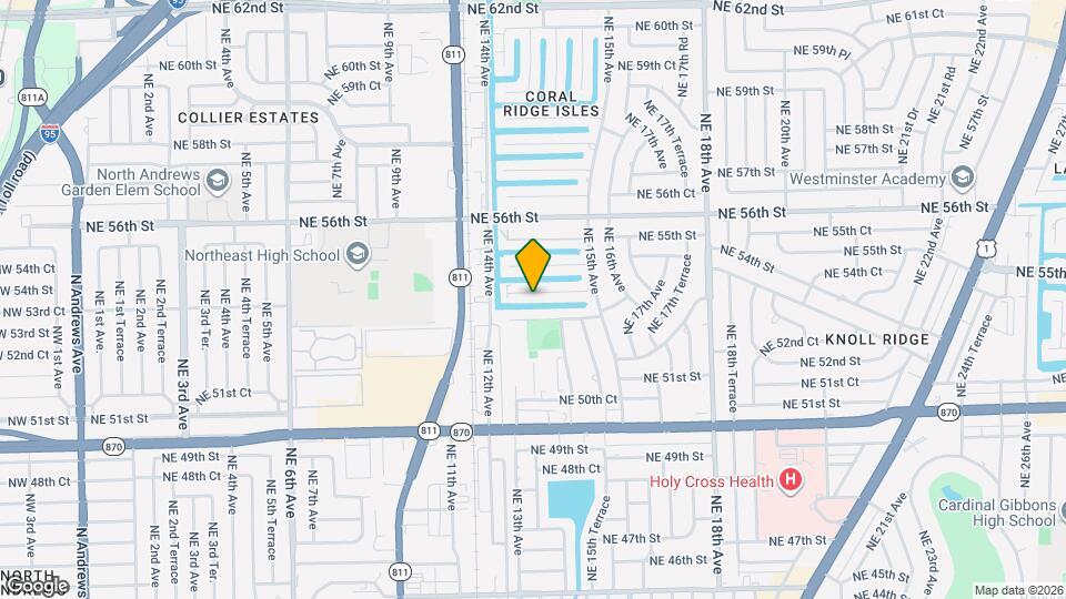 1430 NE 53rd Ct Map and Location Details