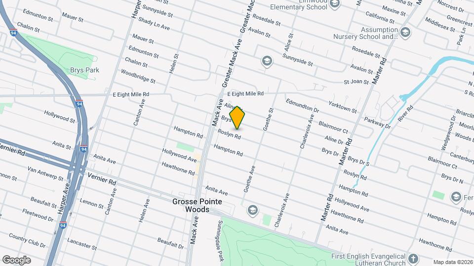 1792 Roslyn Rd Map and Location Details