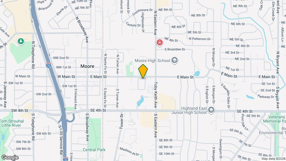 105 Woods Ave Map and Location Details