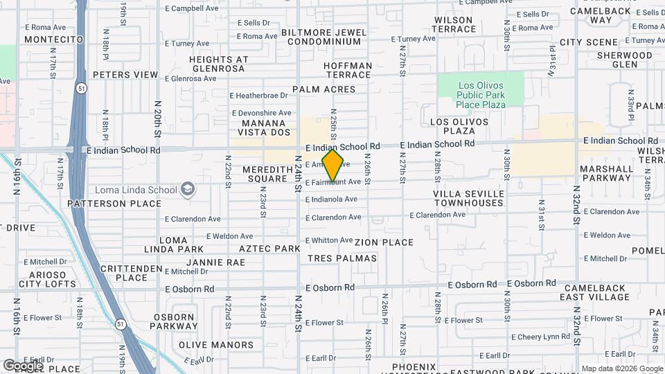 2449 E Fairmount Ave Map and Location Details